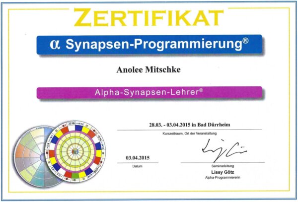 ASP Zertifikat — Alpha-Lehrerin nach Lissy Götz